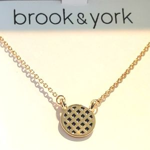 Brook & York | Mystic Enamel Tiny Medallion Necklace 16-19"